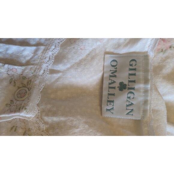 Vintage Victoria Nightgown by Gilligan O"Malley Pink White Floral Med Prairie - Picture 8 of 8